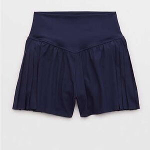 Offline by Aerie Real Me Pleated Flowy Short Size Small Navy Blue